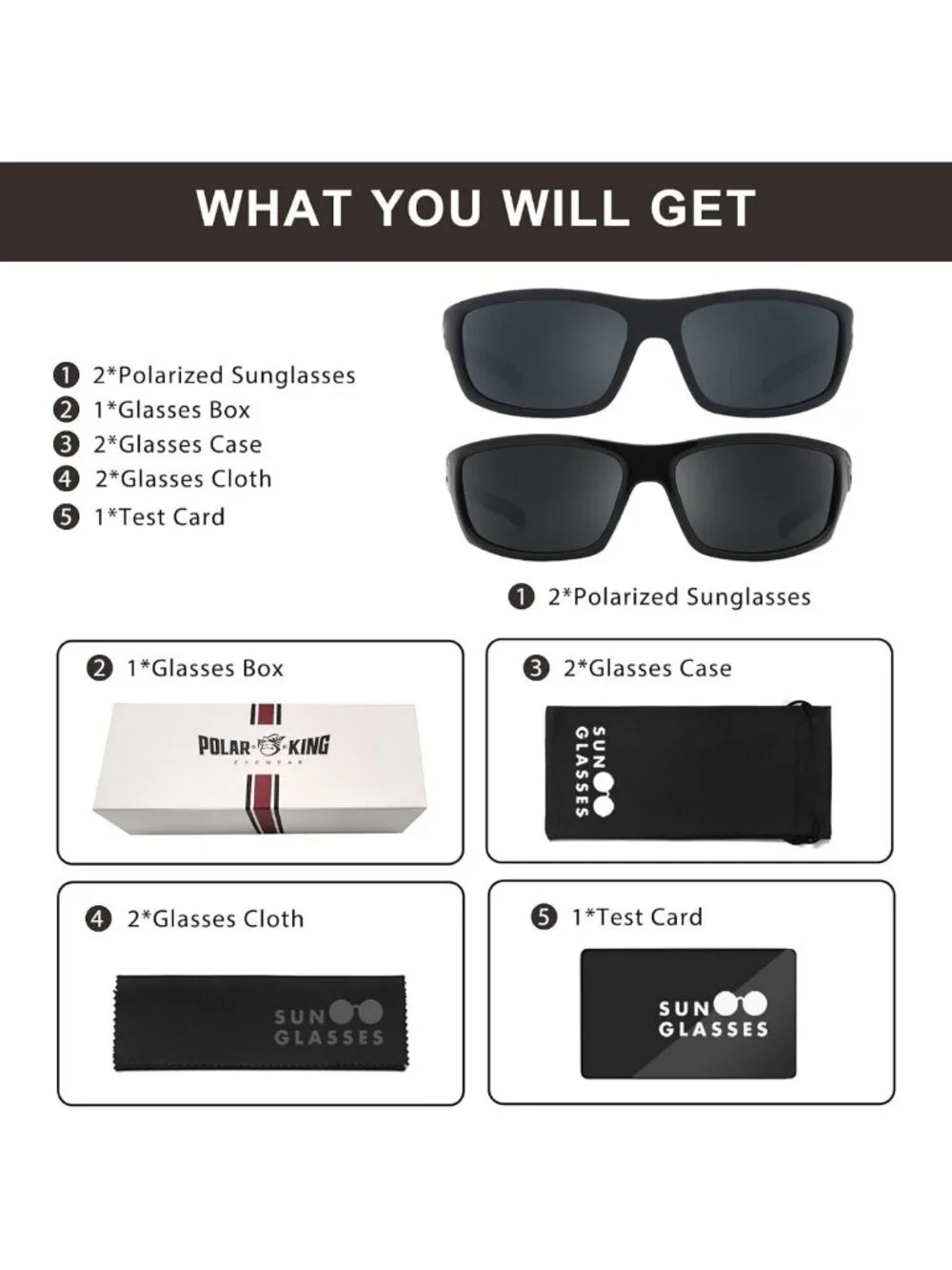 Matte Finish Polarized Sport Sunglasses for Men | UV Protection, Mirror Lens
